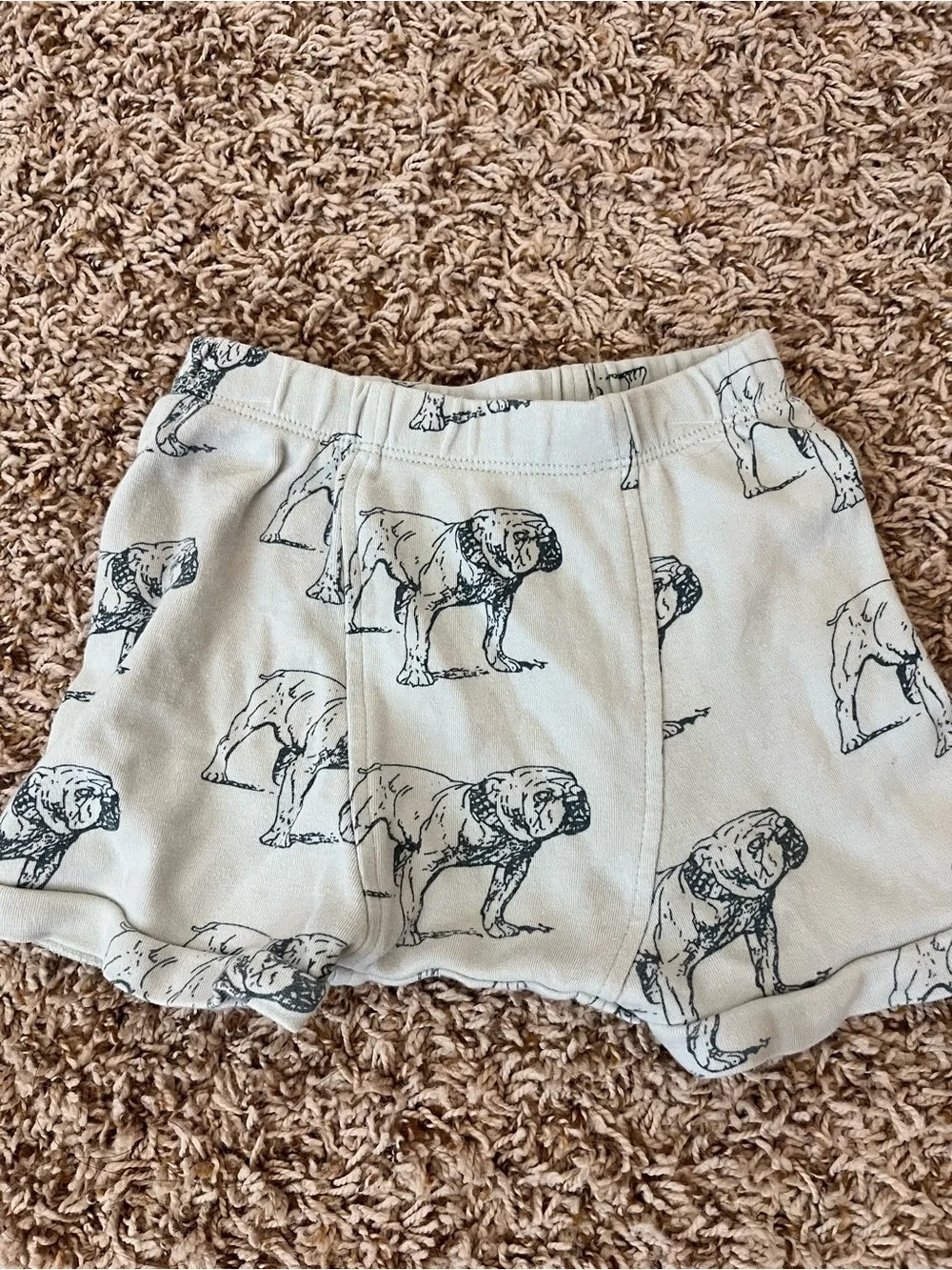 Kate Quinn bulldog print set Henley tee and shorts organic cotton